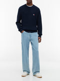 TOMMY J U PRE Maglioncino badge regular blu