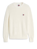 TOMMY J U PRE Maglioncino badge regular avorio