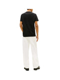 TOMMY J U PRE T-shirt slim con firma logo nero