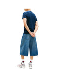 TOMMY J U PRE T-shirt slim con firma logo blu