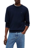 TOMMY J U PRE Maglioncino slim essential light blu