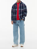 TOMMY J U PRE Overshirt a quadri blu