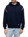 TOMMY J U PRE Felpa con cappuccio relax tape blu