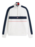 TOMMY J U PRE Felpa quarter zip relaxed colour block B.CO/BLU