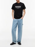 TOMMY J U PRE T-shirt grafic slim fit nero