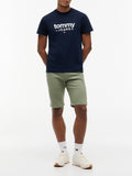 TOMMY J U PRE T-shirt grafic slim fit blu