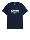 TOMMY J U PRE T-shirt grafic slim fit blu