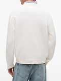 TOMMY J U PRE Maglioncino flag logo regular avorio