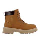 US POLO CALZ. D Stivaletto con logo beige