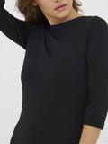 VERO MODA Maglia Vmpanda modal manica 3/4 nero