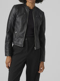 VERO MODA Giubbino in ecopelle nero