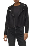 VERO MODA Giubbino biker VMJOSE in ecosuede nero