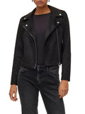 VERO MODA Giubbino biker VMJOSE in ecosuede nero