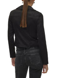 VERO MODA Giubbino biker VMJOSE in ecosuede nero