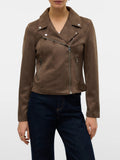 VERO MODA Giubbino biker Jose marrone