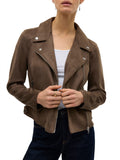 VERO MODA Giubbino biker Jose marrone