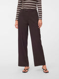 VERO MODA Pantalone largo texas CIOCCOLATO
