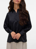 VERO MODA Camicia in raso Merle nero