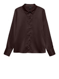 VERO MODA Camicia in raso Merle CIOCCOLATO