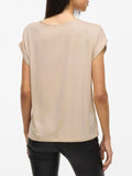 VILA Top Vielette beige