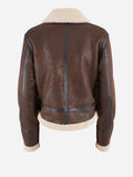 YES-ZEE Giubbino super soft teddy ecopelle MORO