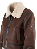 YES-ZEE Giubbino super soft teddy ecopelle MORO