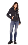 YES-ZEE D Giubbino sciancrato in softshell nero