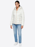 YES-ZEE D Piumino con finto gilet bianco