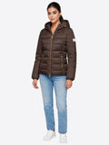 YES-ZEE D Piumino con finto gilet MORO