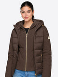 YES-ZEE D Piumino con finto gilet MORO