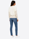 YES-ZEE D Maglia bicolore morbida beige