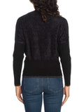 YES-ZEE D Maglia a pipistrello con lurex nero