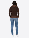 YES-ZEE D Maglia collo ad anello MORO