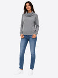 YES-ZEE D Maglia collo ad anello grigio