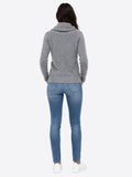 YES-ZEE D Maglia collo ad anello grigio