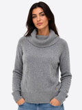 YES-ZEE D Maglia collo ad anello grigio