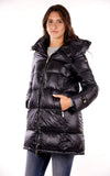 YES-ZEE D Piumino lungo puffer nero