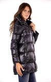 YES-ZEE D Piumino lungo puffer nero