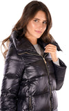 YES-ZEE D Piumino lungo puffer nero