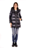 YES-ZEE D Piumino lungo puffer nero