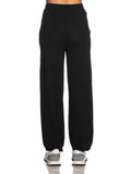 YES-ZEE D Pantaloni in maglia dritti nero