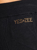 YES-ZEE D Pantaloni in maglia dritti nero