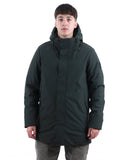 YOS HRM-GRP Cappotto in tessuto tecnico con cappuccio verde