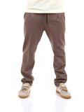 YOS HYPS Pantalaccio casual in misto cotone FANGO