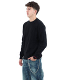 YOS MGLGB Maglioncino girocollo basic in punto milano nero
