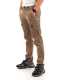 YOS MRTS Pantaloni cargo con logo su tascone FANGO