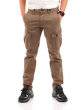 YOS MRTS Pantaloni cargo con logo su tascone FANGO