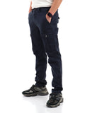 YOS MRTS Pantaloni cargo con logo su tascone NAVY