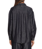Camicia in denim indigo