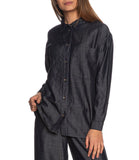 Camicia in denim indigo